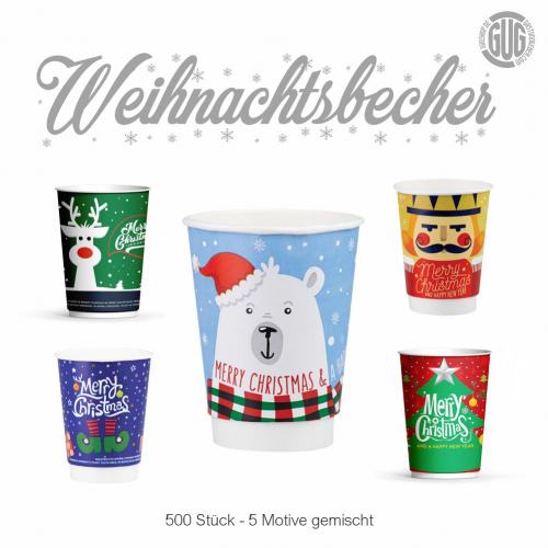 Glühweinbecher - Weihnachtsbecher - Kaffeebecher Doppelwand 0,2L